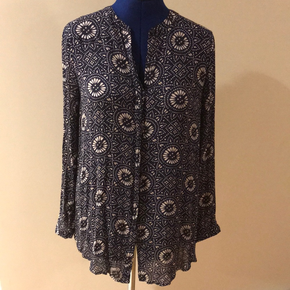 Lucky Brand Oversized Button Down Blouse